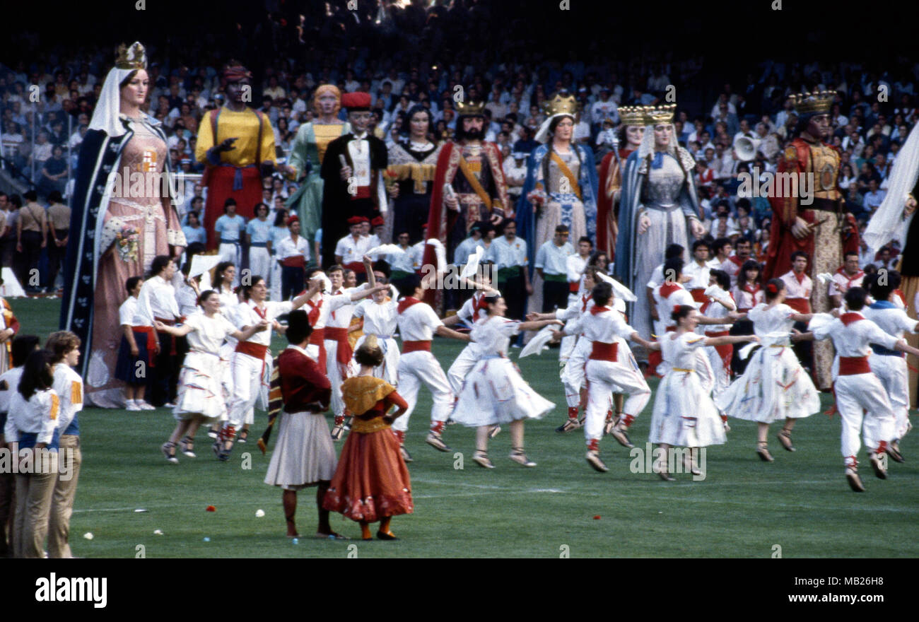 FIFA World Cup - España 1982 13.6.1982, Camp Nou, Barcelona. FIFA World Cup 1982 - Opening ceremony. Stock Photo
