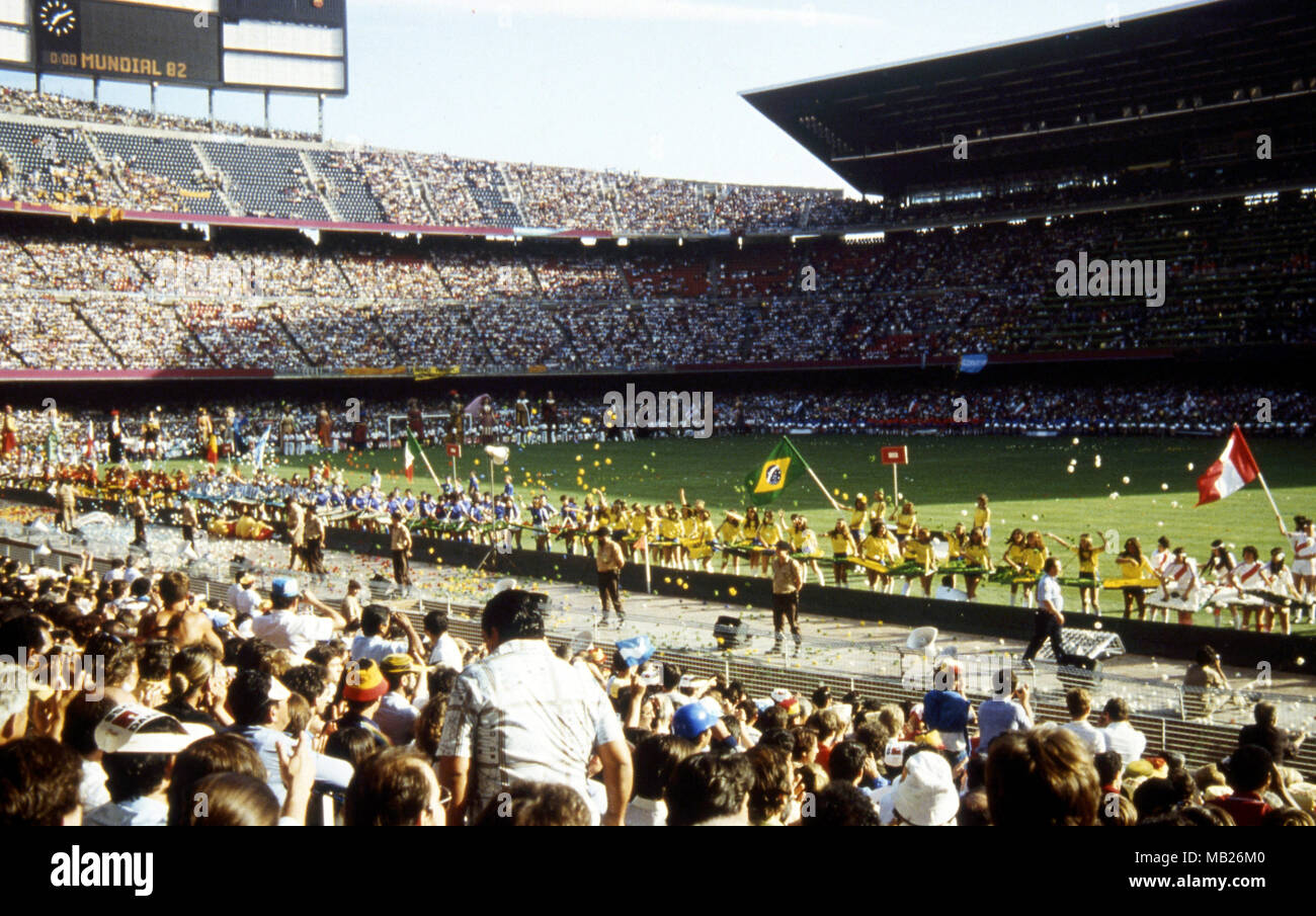 FIFA World Cup - Espana 1982 (Spain 1982) 13.6.1982, Camp Nou, Barcelona. FIFA World Cup 1982 - Opening ceremony. Stock Photo