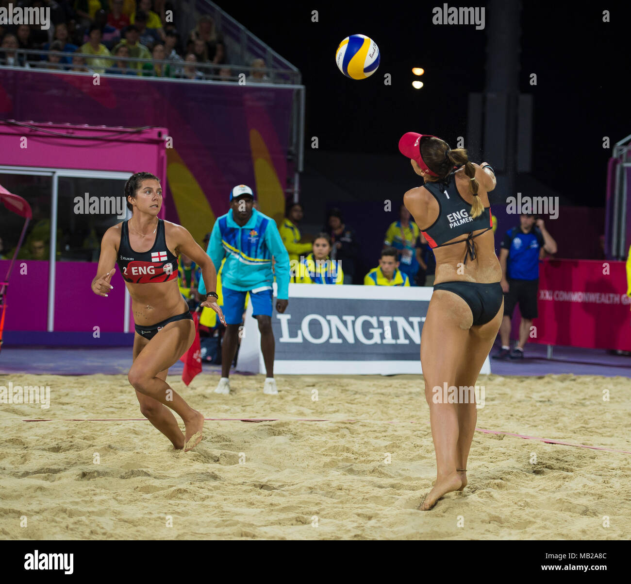 Women's Beach Volleyball Day 3 Commonwealth Games 2018 Stock Photo