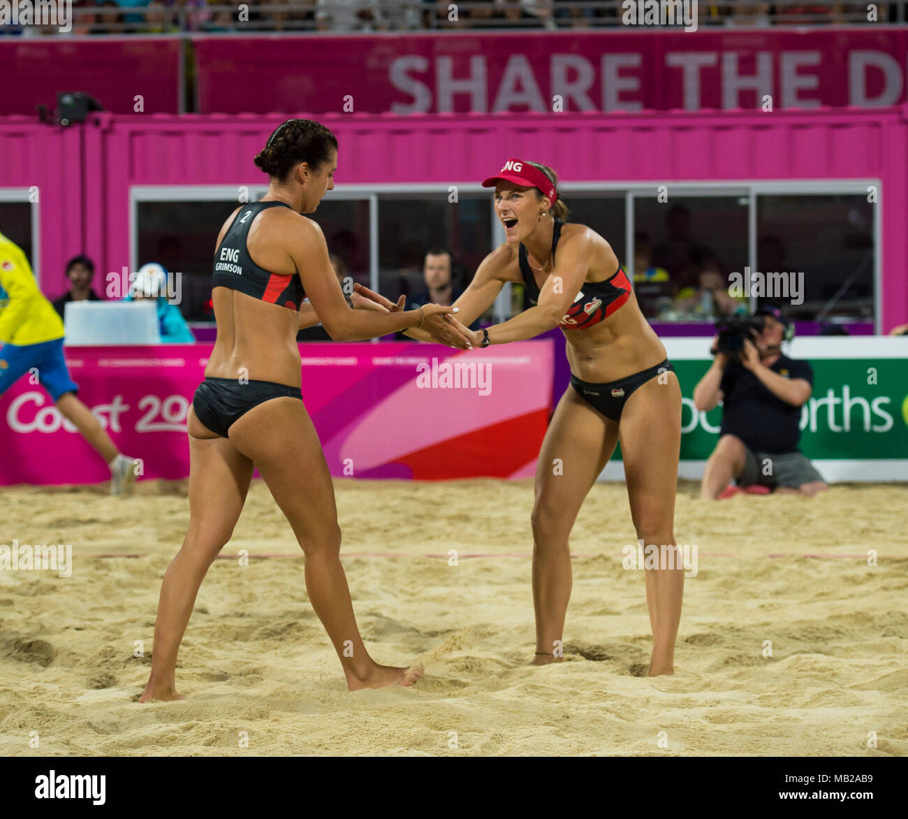 Women's Beach Volleyball Day 3 Commonwealth Games 2018 Stock Photo