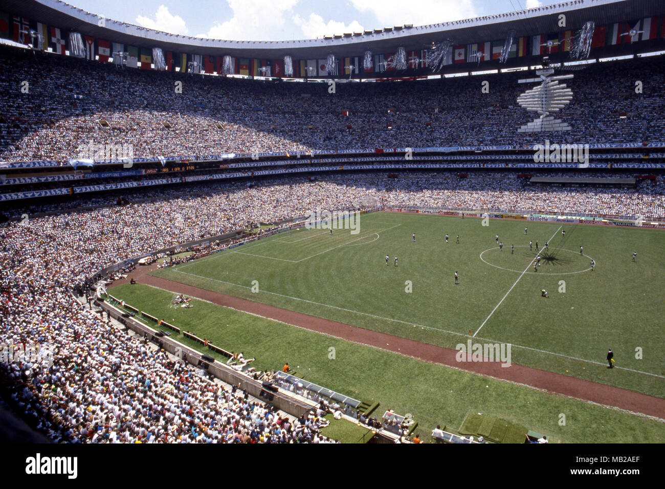 FIFA World Cup - Mexico 1986 29.6.1986, Estadio Azteca, Mexico, D.F. Final Argentina v West Germany. Azteca stadium during the final. Stock Photo