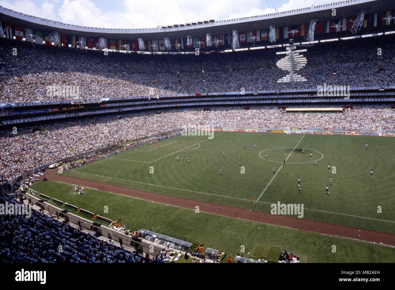 FIFA World Cup - Mexico 1986 29.6.1986, Estadio Azteca, Mexico, D.F. Final Argentina v West Germany. Azteca stadium during the final. Stock Photo
