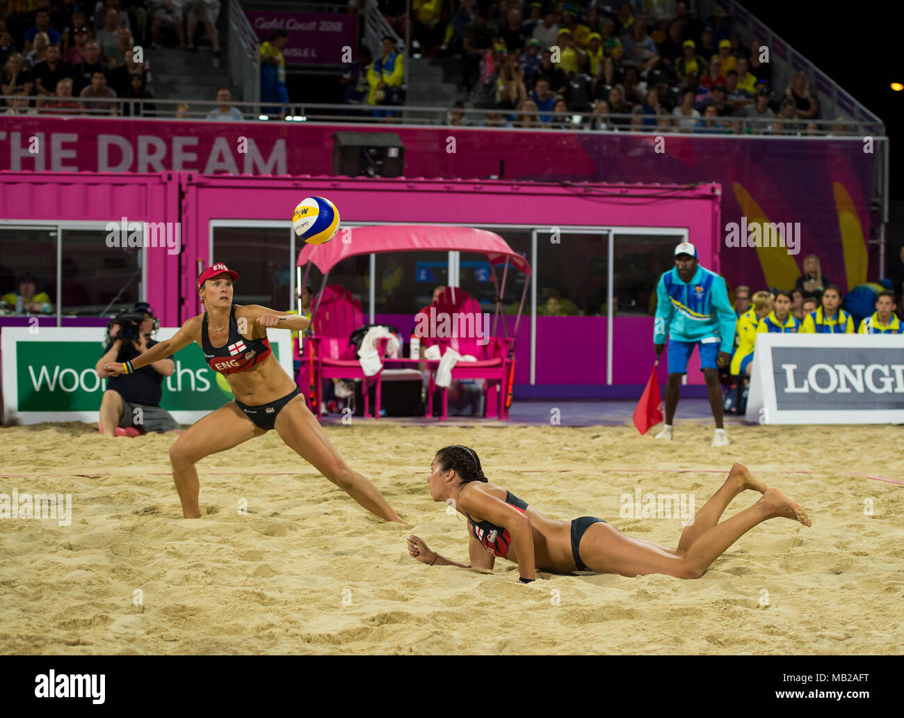 Women's Beach Volleyball Day 3 Commonwealth Games 2018 Stock Photo