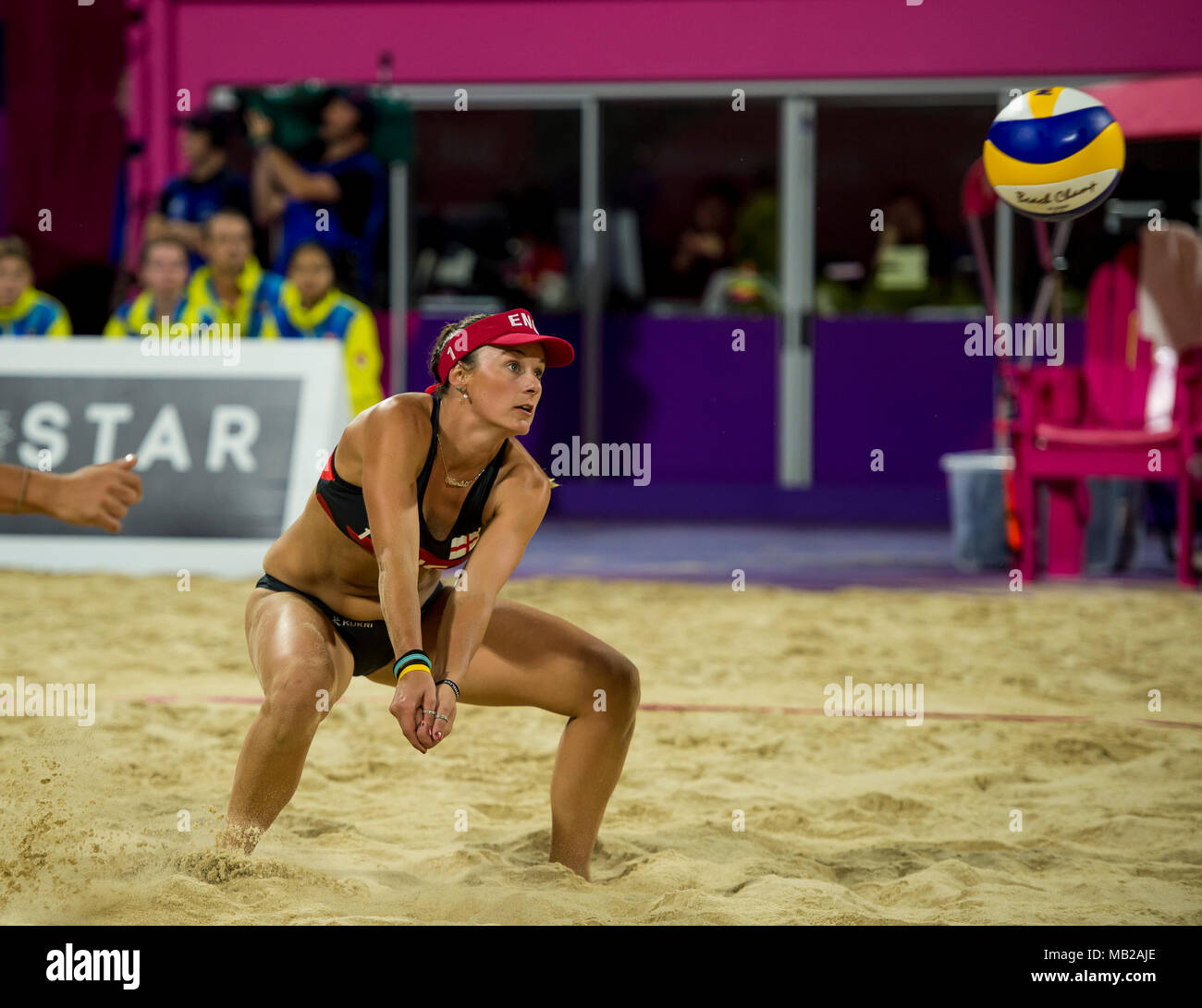 Women's Beach Volleyball Day 3 Commonwealth Games 2018 Stock Photo