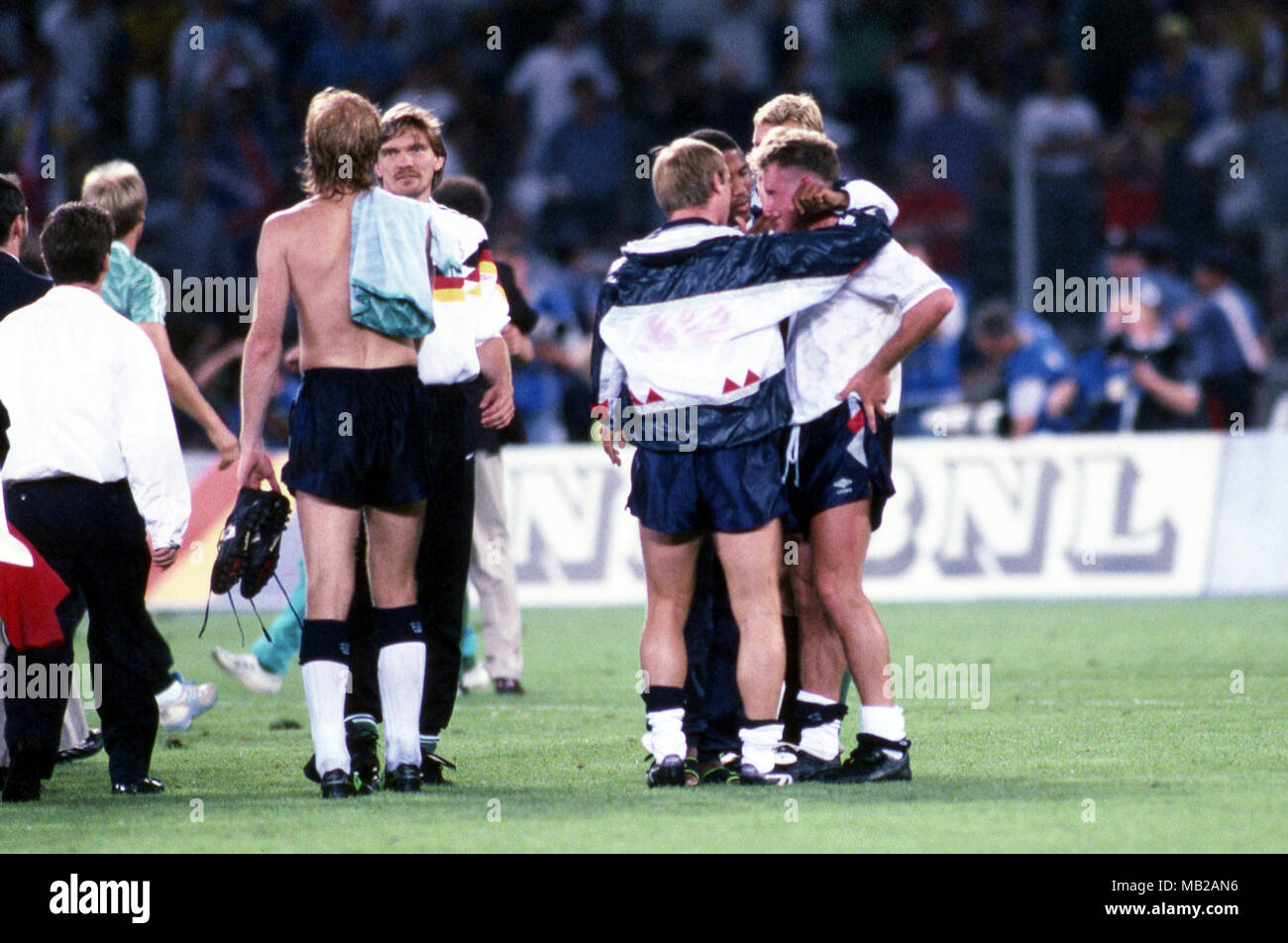 Paul Gascoigne England v Lothar Matthaus World Cup 1990 Images