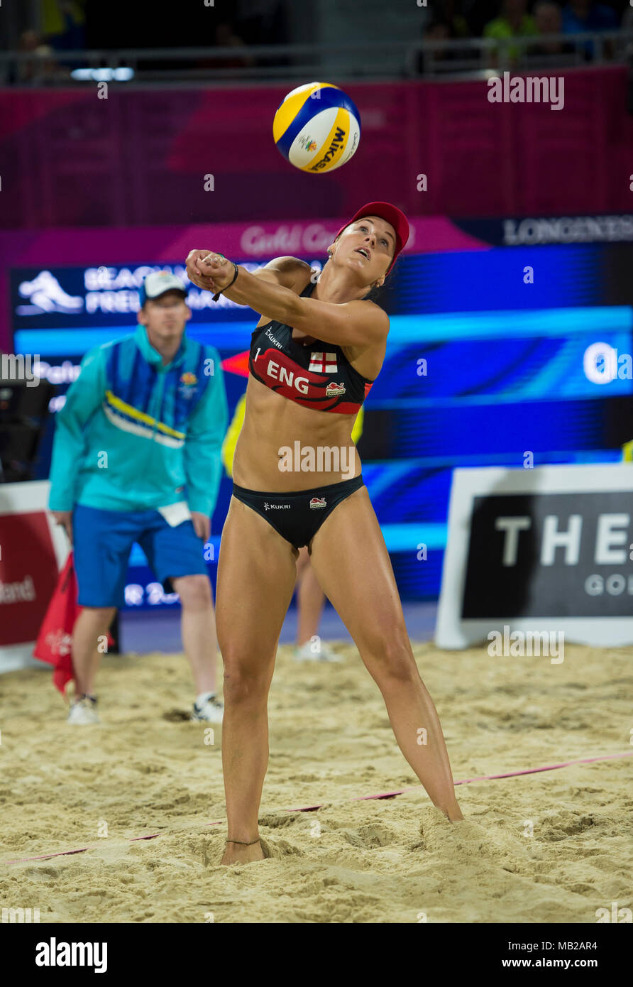 Women's Beach Volleyball Day 3 Commonwealth Games 2018 Stock Photo