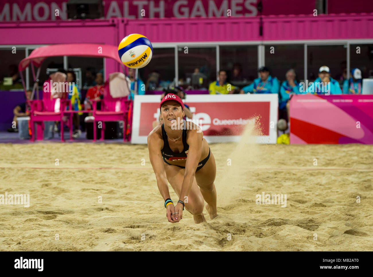 Women's Beach Volleyball Day 3 Commonwealth Games 2018 Stock Photo
