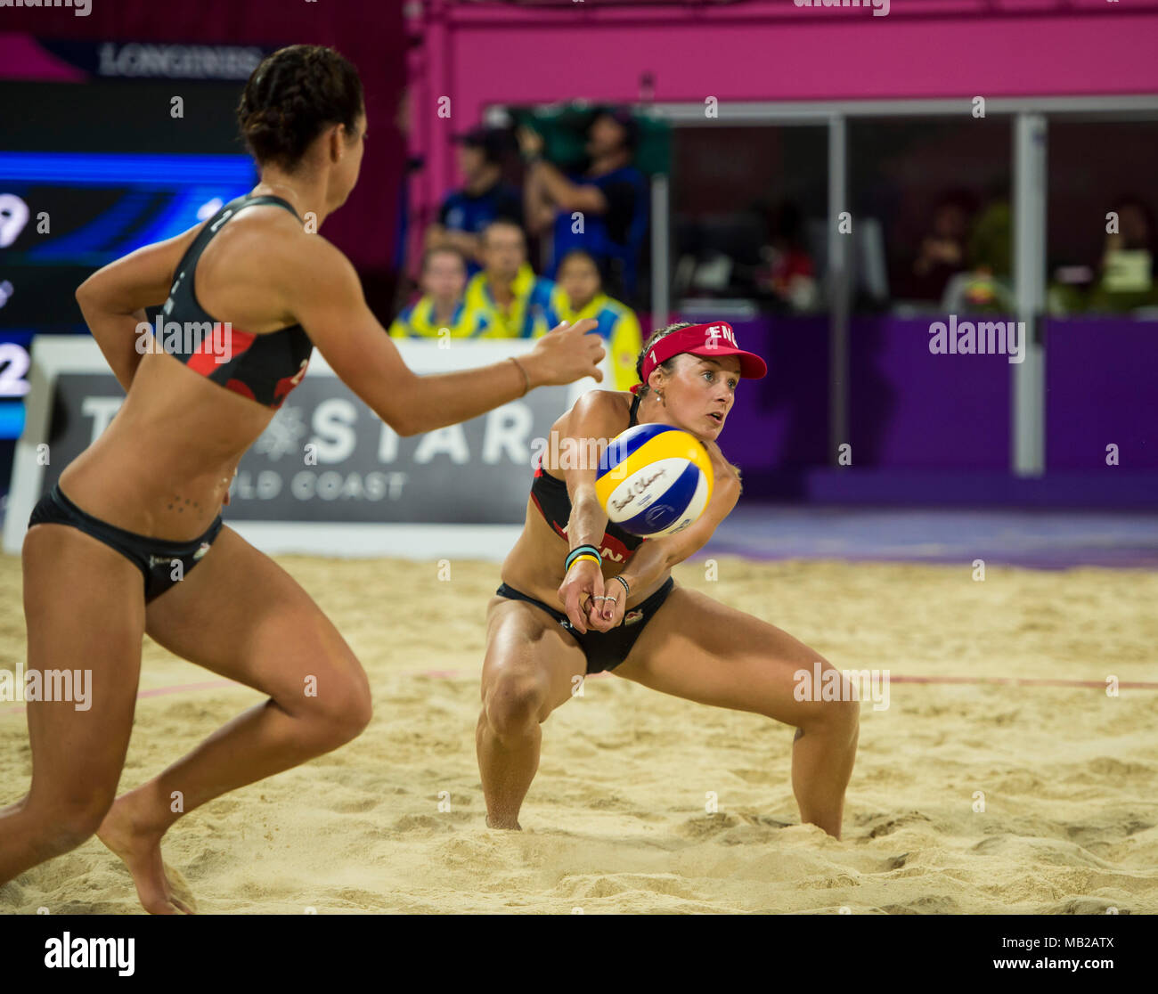 Women's Beach Volleyball Day 3 Commonwealth Games 2018 Stock Photo