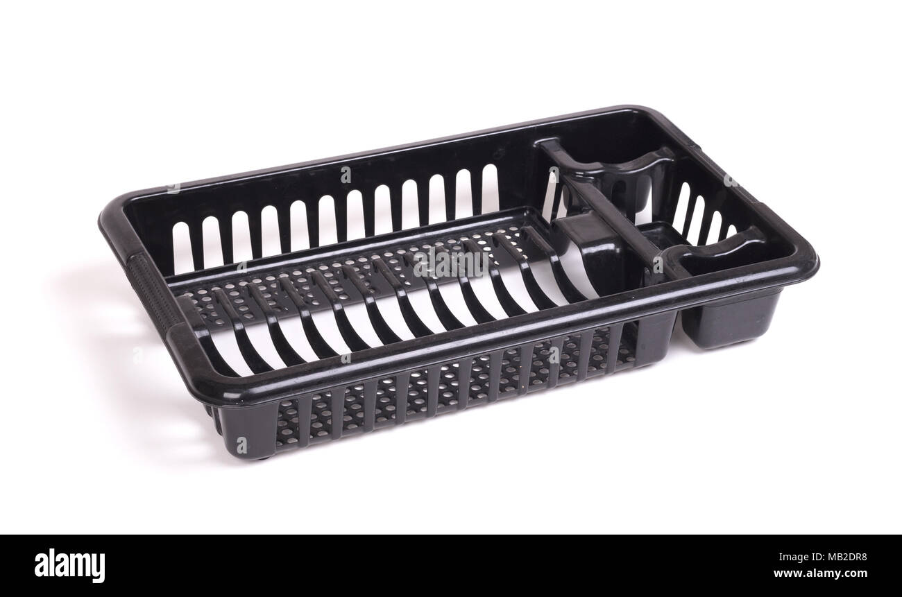 Dirty black dish rack isolated on white Stock Photo Alamy