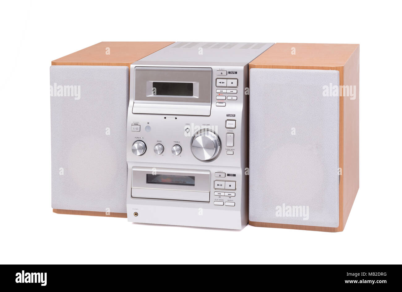 Mini audio component isolated on a white background Stock Photo - Alamy