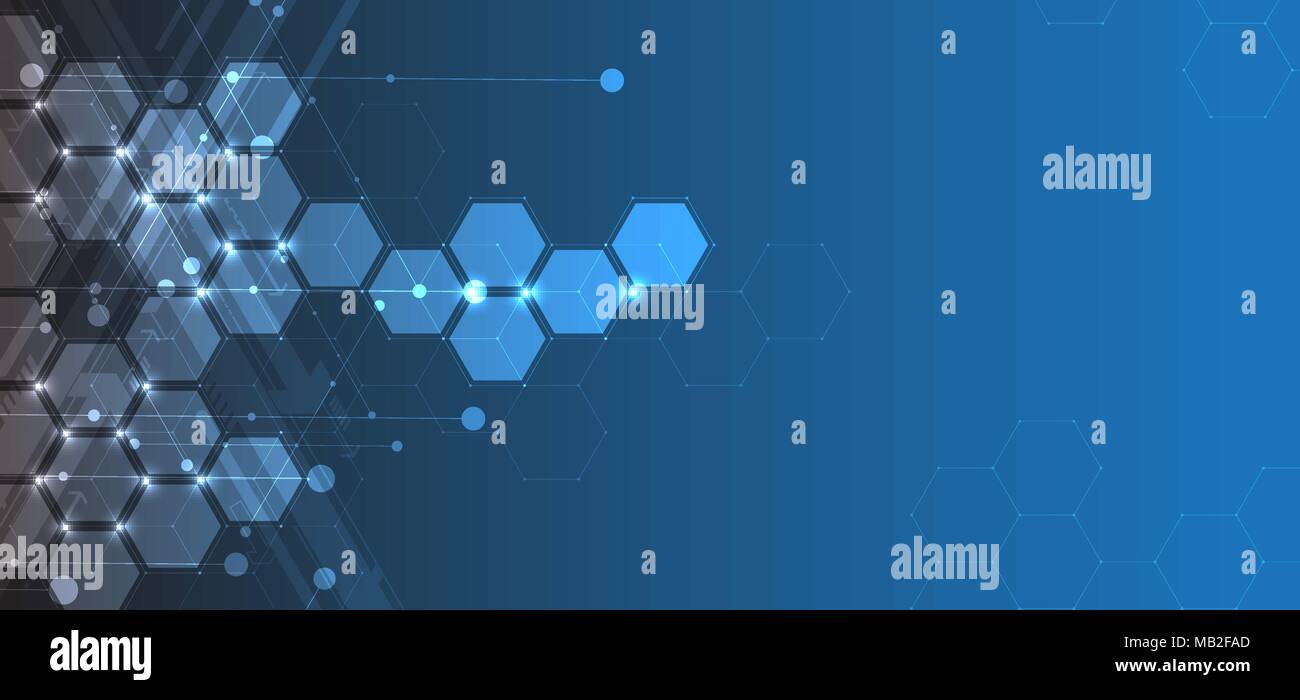 Abstract hexagon background. Technology polygonal design. Digital ...