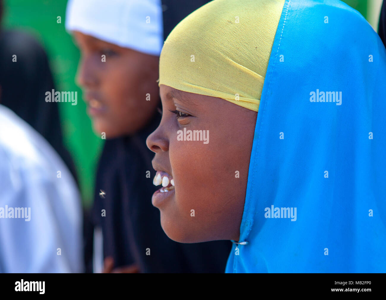 Portrait of a somali girls, North-Western province, Berbera, Somaliland Stock Photo