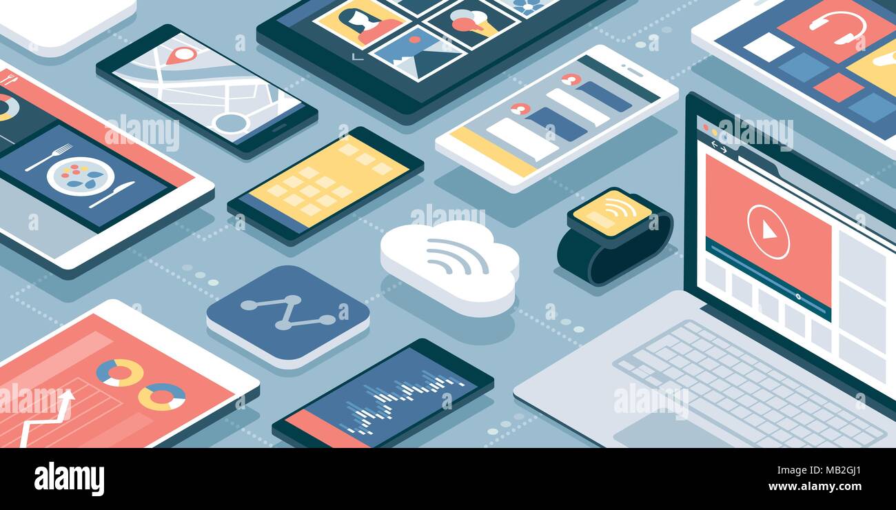 Network of computers and touch screen smart devices connecting online