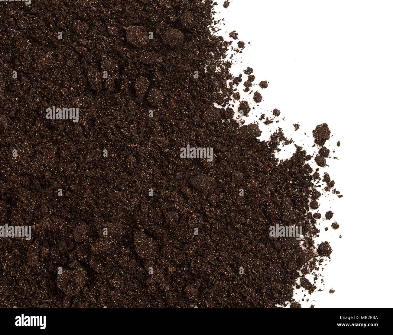 Soil or dirt crop isolated on white Stock Photo