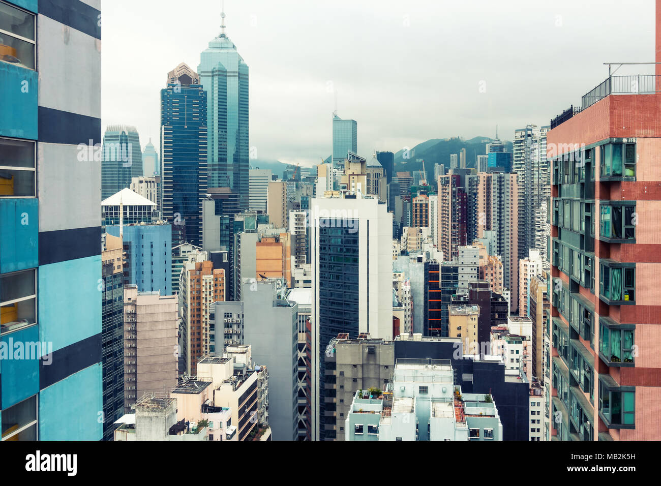 Hong Kong urban town and business downtown Stock Photo - Alamy