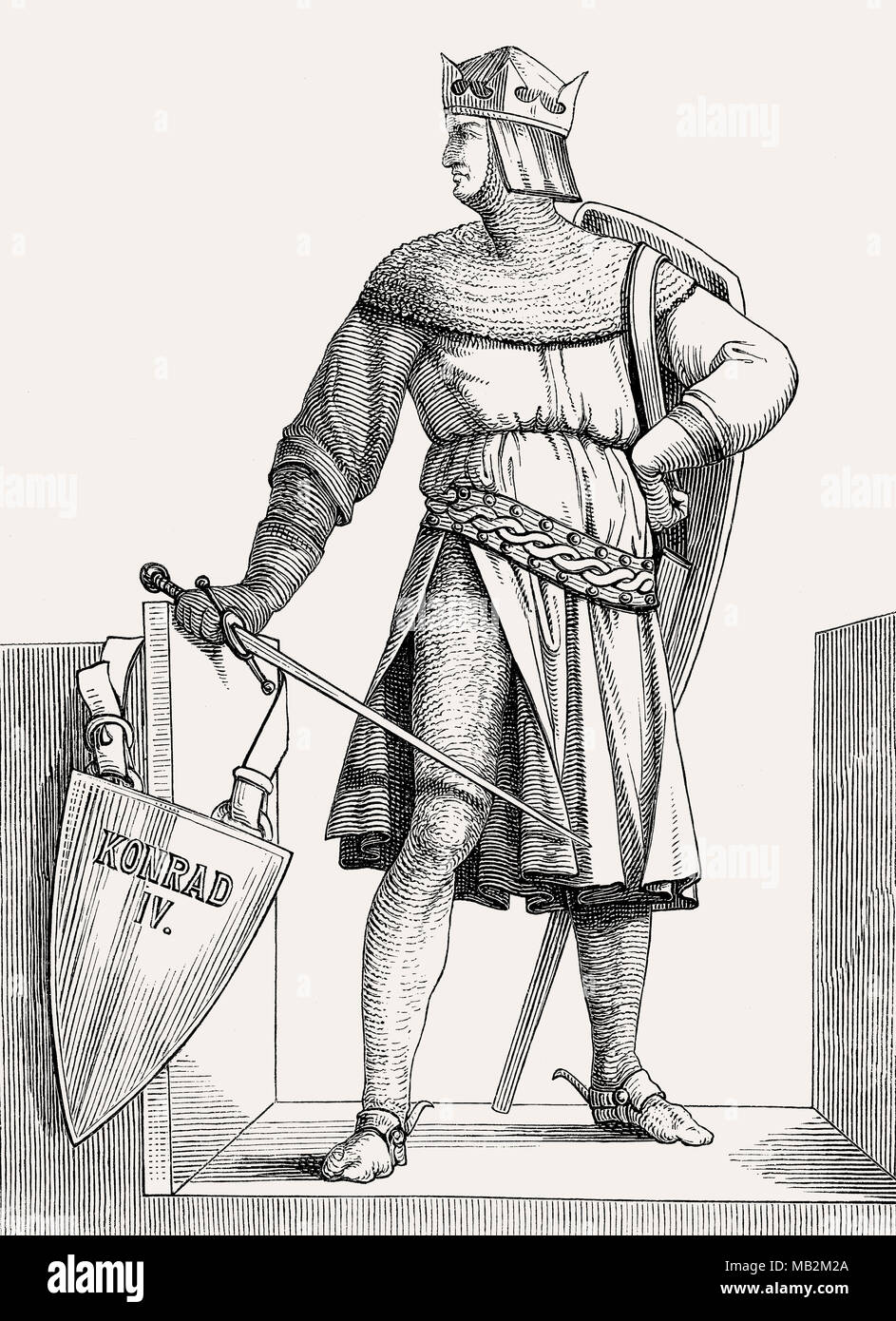 Conrad, 1228 –  1254, King of Germany (King of the Romans) Stock Photo
