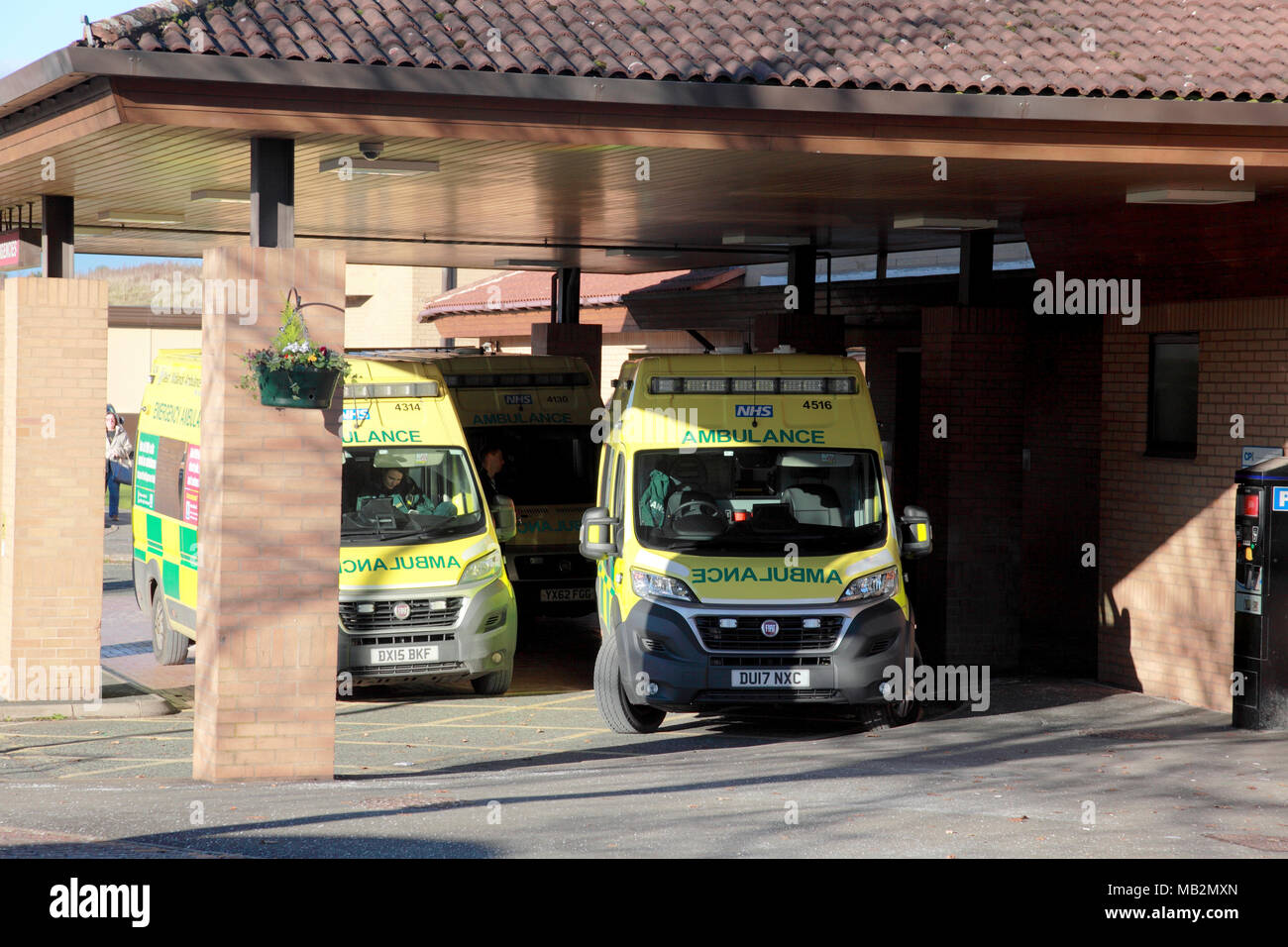 The Accident and Emergency (A&E) entrance to the Princess Royal Hospital, part of the Shrewsbury and Telford Hospital Trust Stock Photo