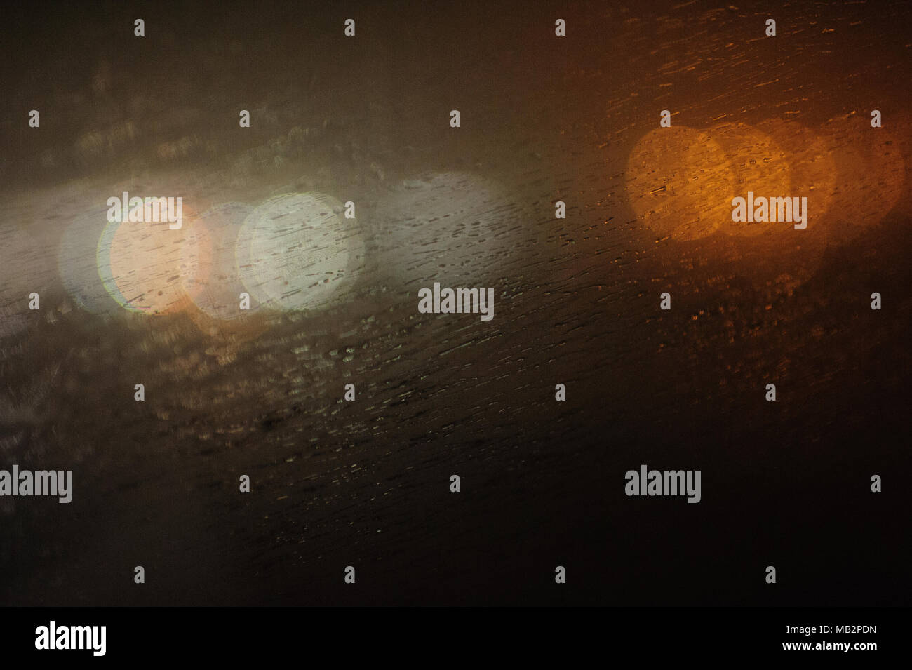 Rain drips down a foggy window, in Brooklyn, New York, November 2013