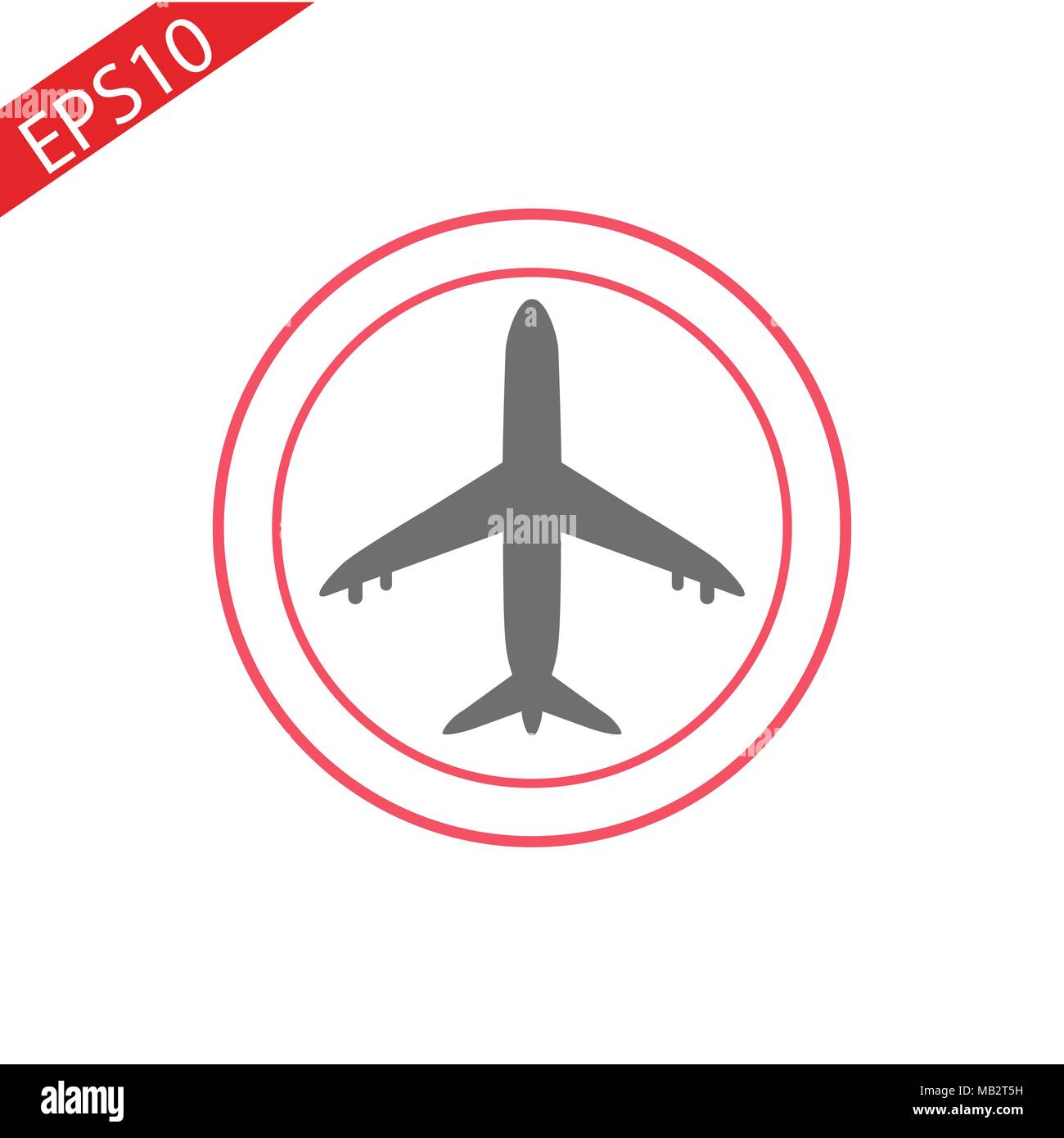 Airplane icon on white background - Vector icon Stock Vector Image