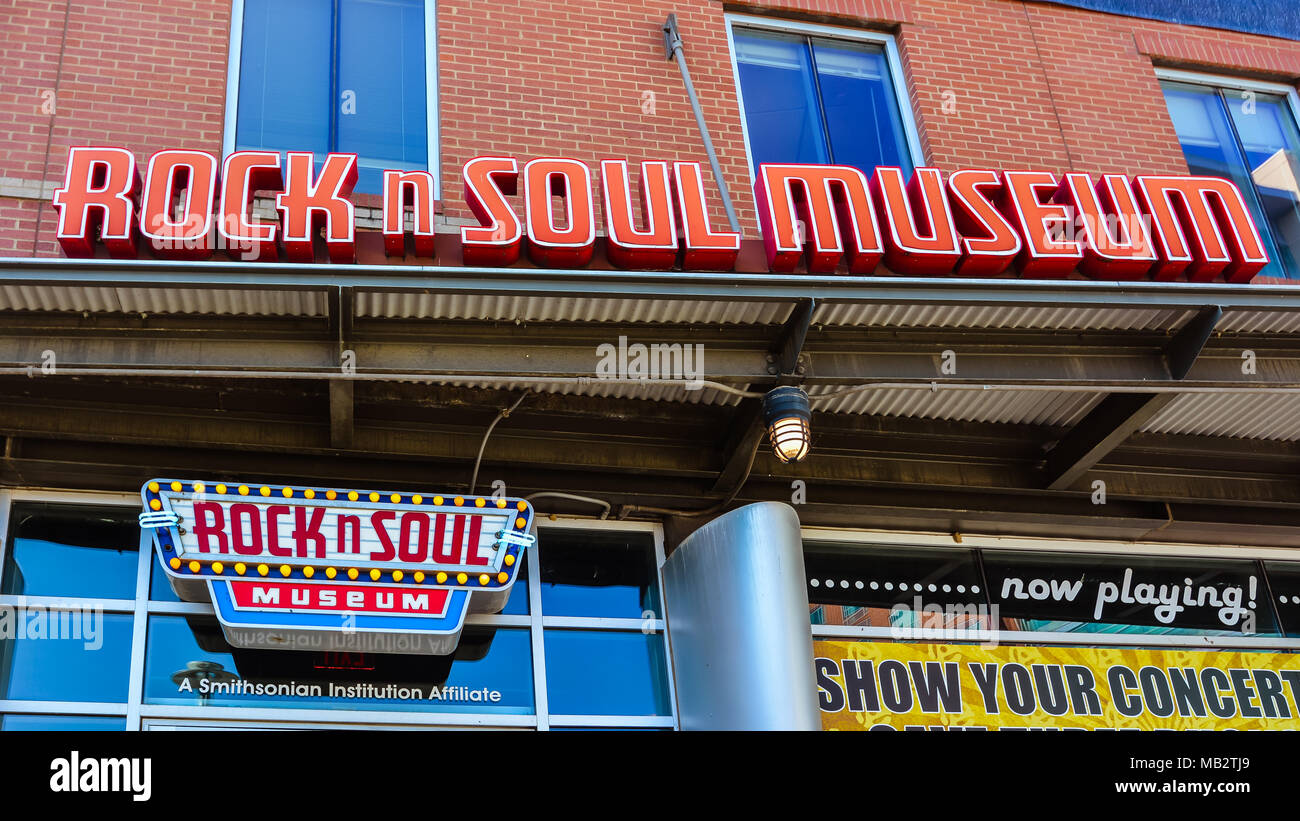 Memphis,TN - Sep. 21, 2017: Rock n Soul Museum, Memphis, TN Stock Photo