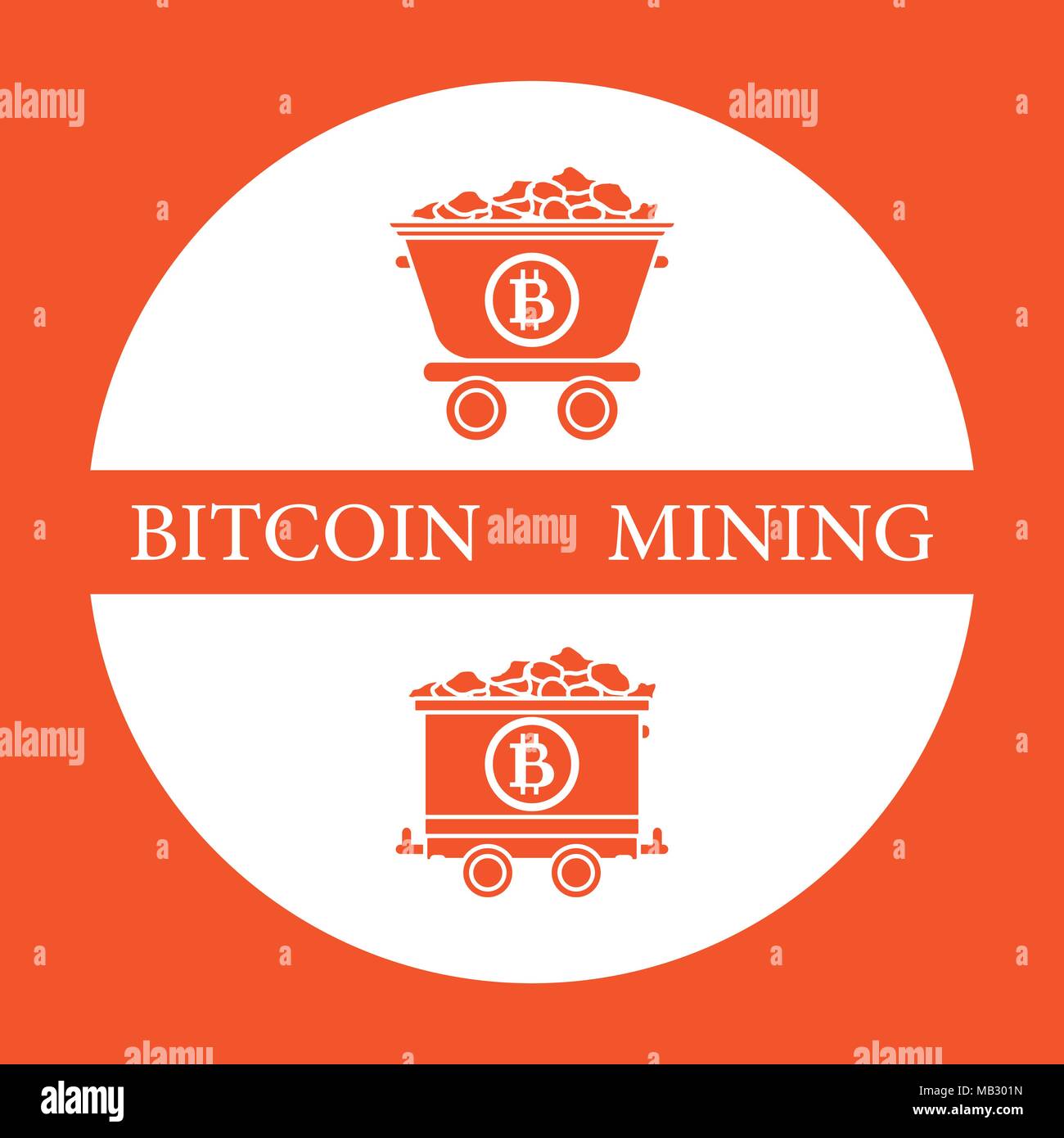 Mining Of Bitcoins Mining Bitcoins Trolleys With Ore Digital - 