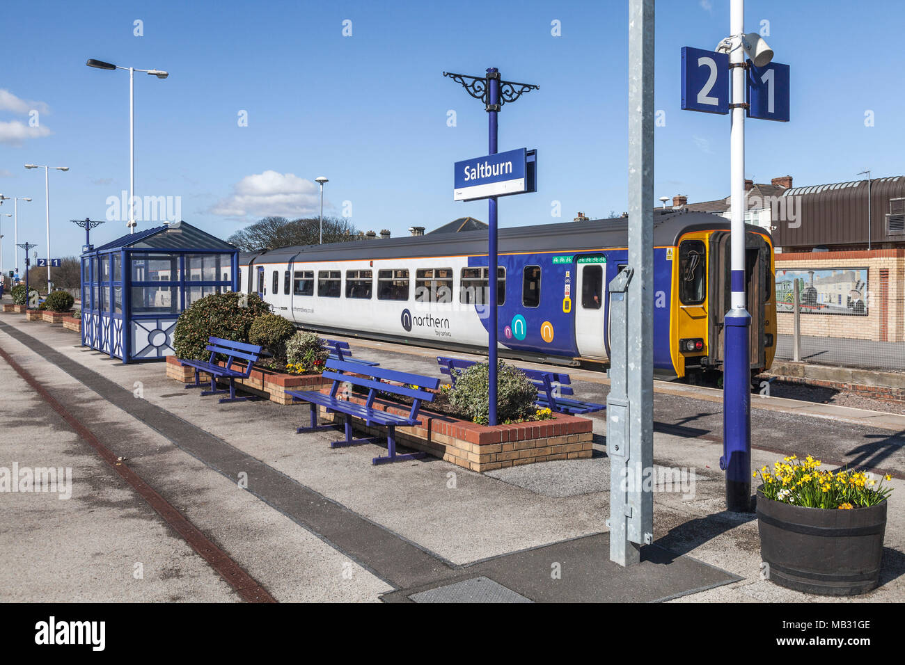 The railway station at Saltburn by the Sea,England,UK Stock Photo Alamy