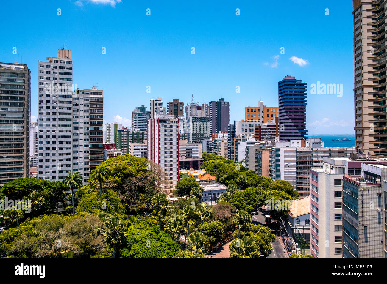 Skyscrapers in the city, Salvador de Bahia, Brazil Stock Photo