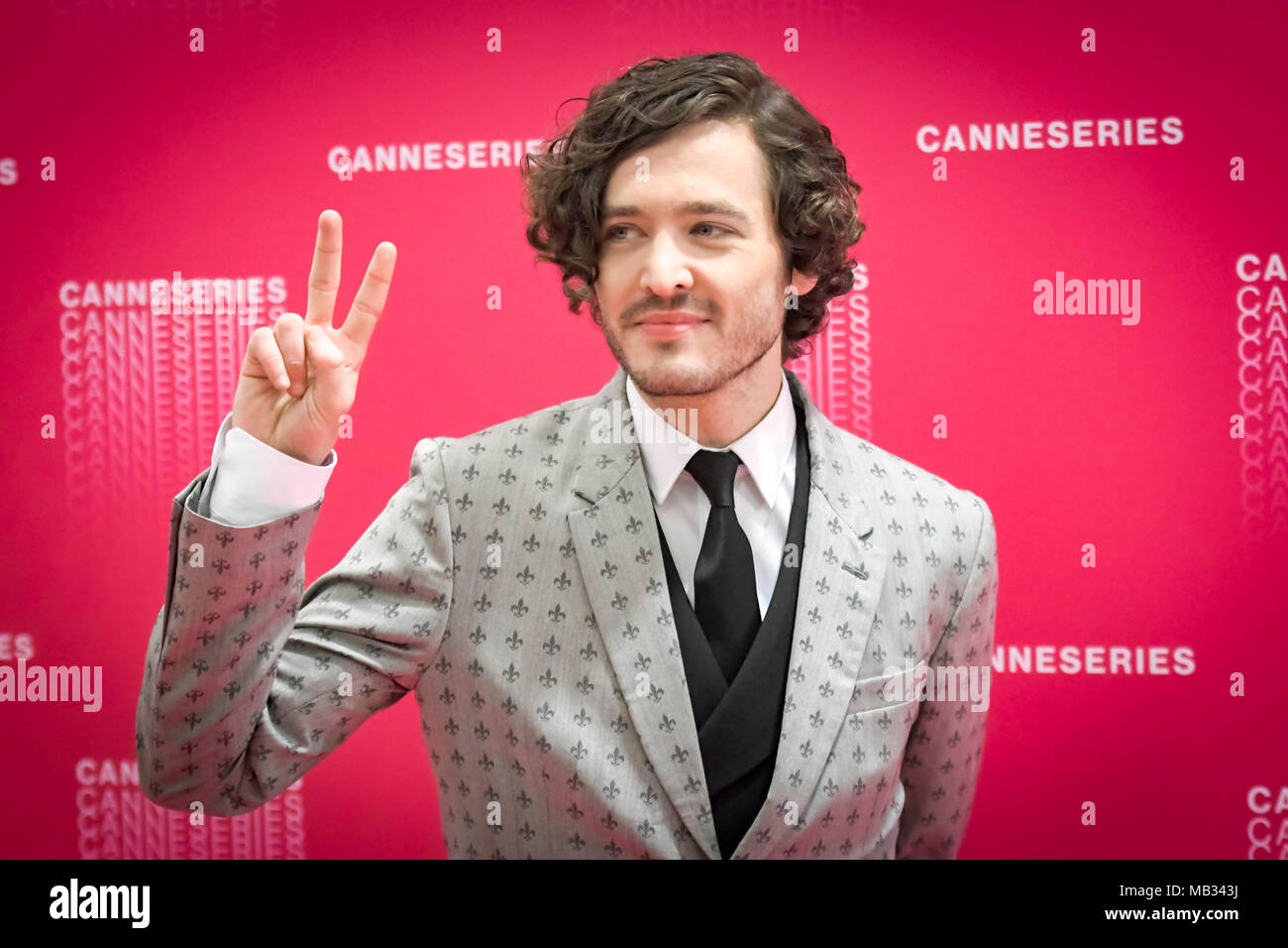 Opening Ceremony of the 1st Cannes Film Festival Canneseries - Alexander Vlahos Stock Photo