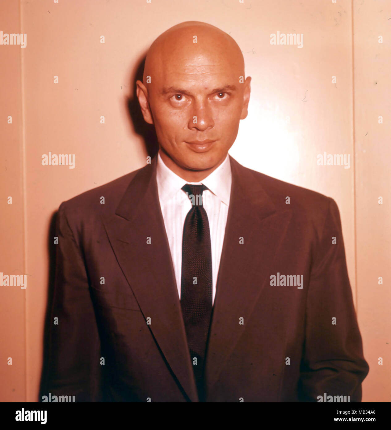 YUL BRYNNER (1920-1985) Russian-American film actor about 1955 Stock Photo