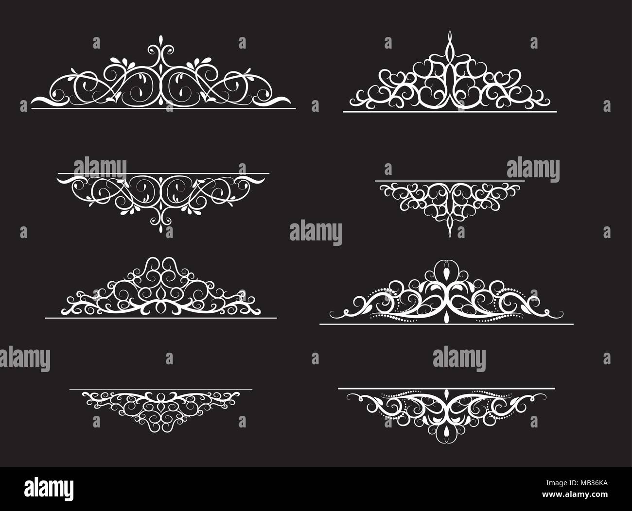 Vintage vector swirl frame set Stock Vector Image & Art - Alamy