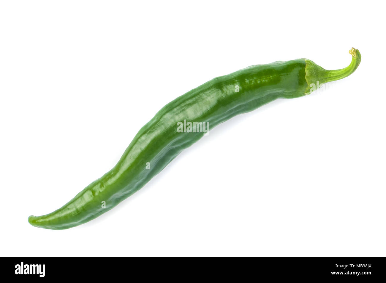 Fresh green pepper isolated on a white background Stock Photo - Alamy