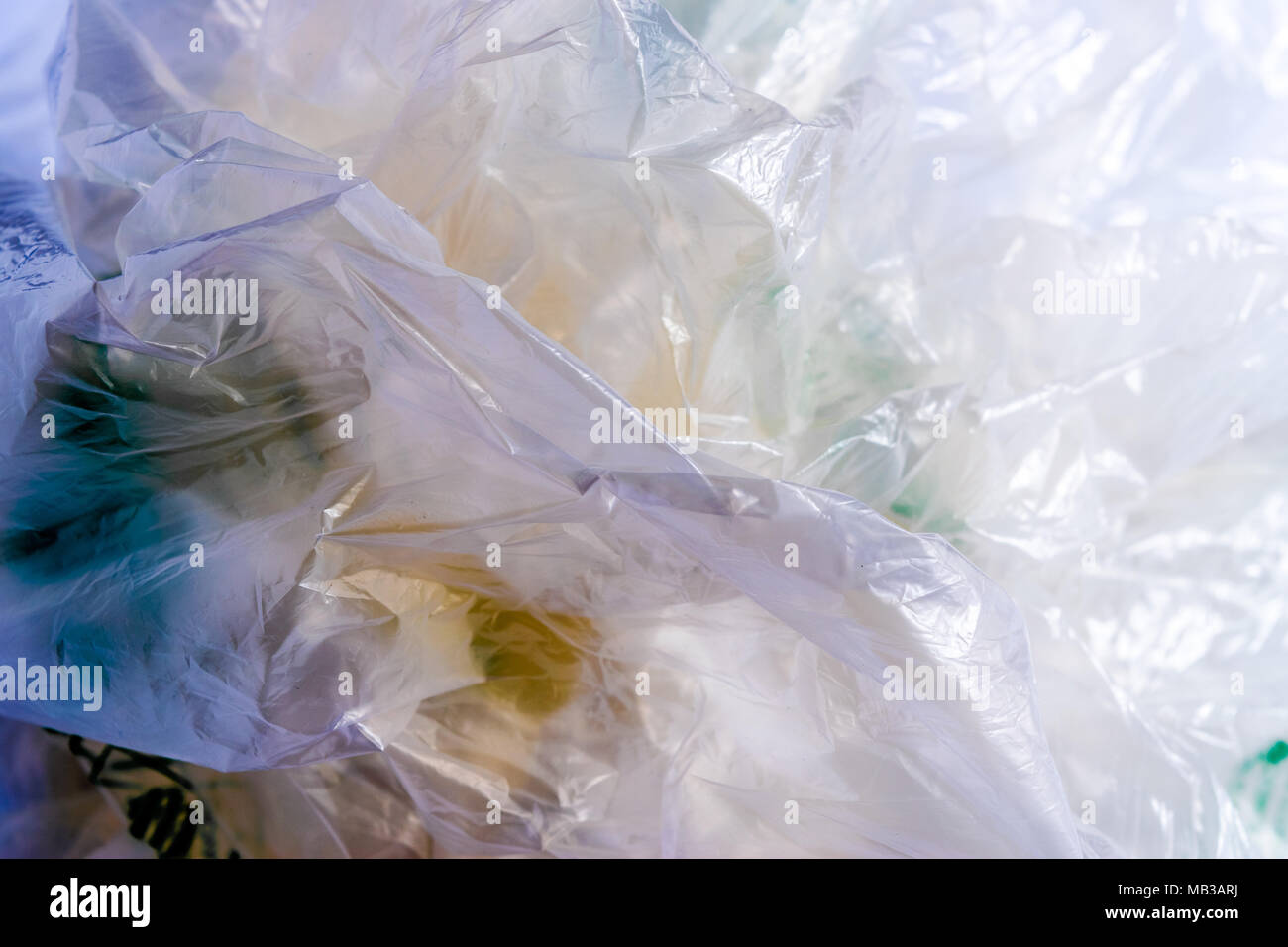 Recyclable plastic bag detail Stock Photo Alamy