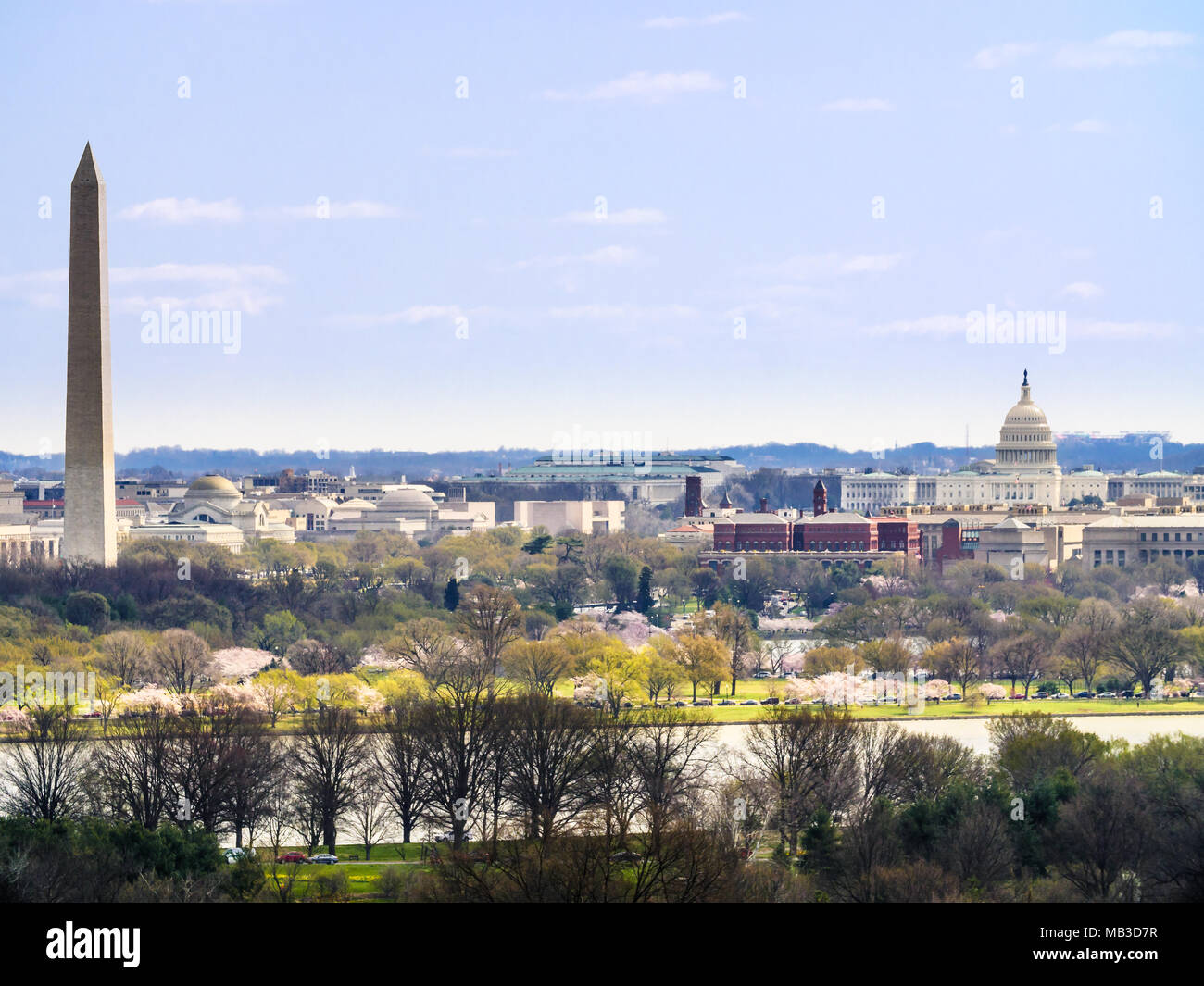 The Washington Monument and United States Capitol Building stand tall ...