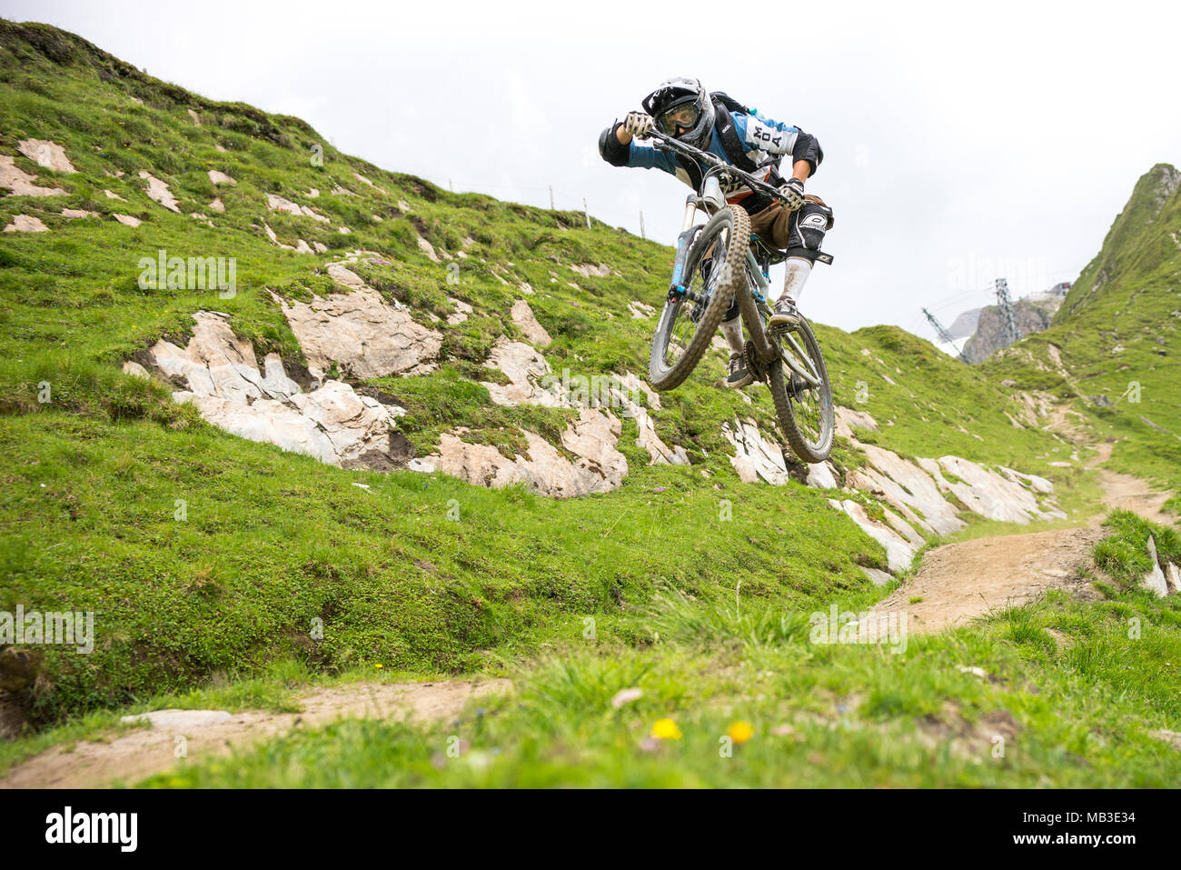 flying mountain bike