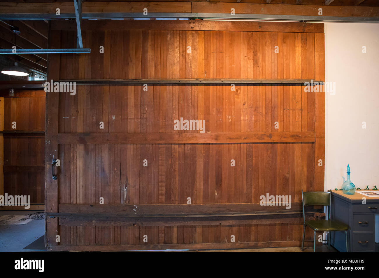 Sliding Barn Door at Studio Stock Photo Alamy