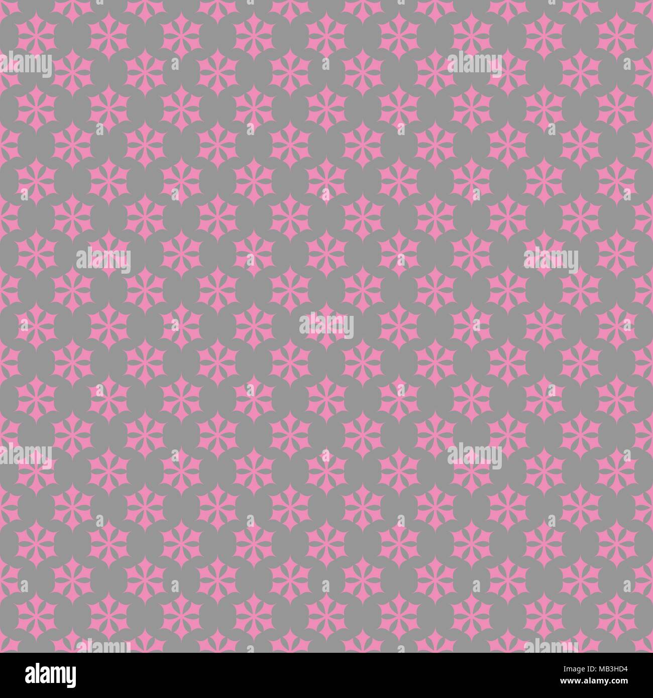 Repeating geometrical stylized snowflake pattern wallpaper Stock Vector