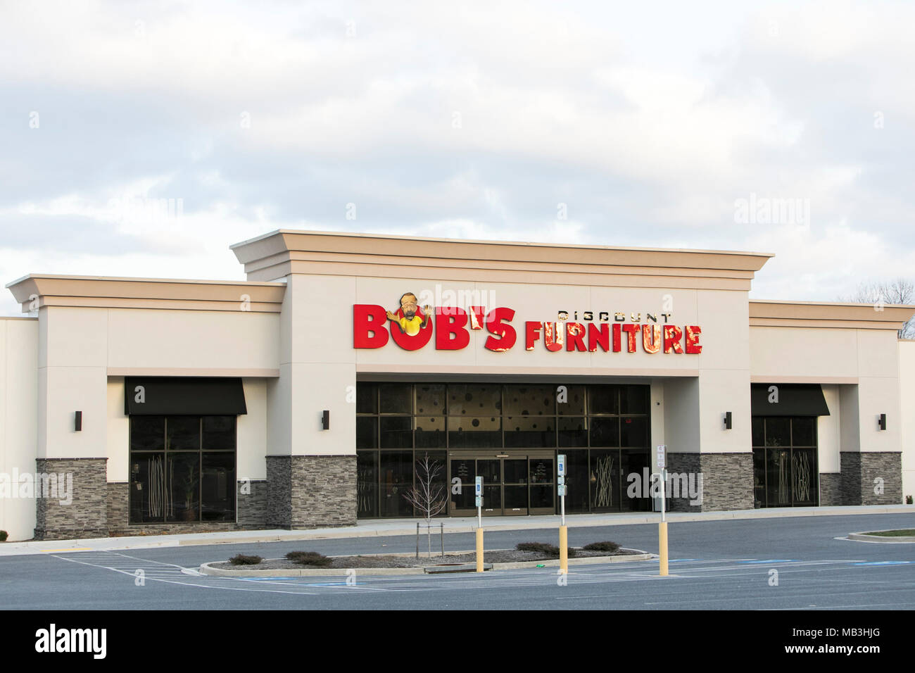 A Bob S Discount Furniture Logo Seen On A Retail Store Front In