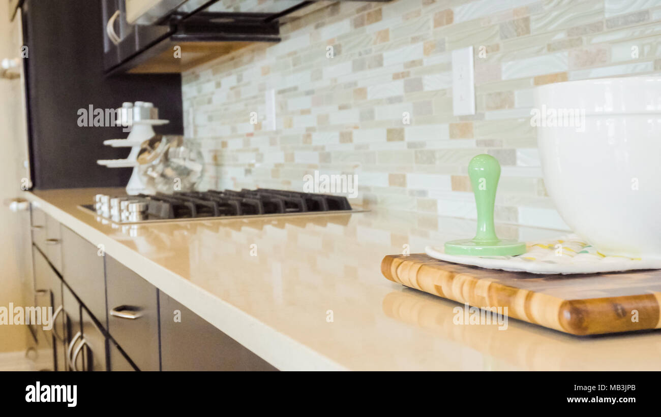 Modern kitchen in luxury house Stock Photo - Alamy