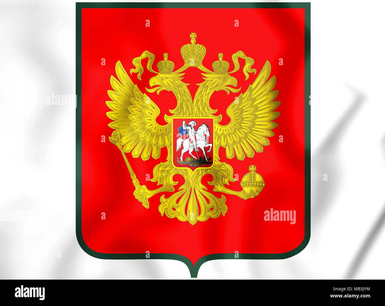 3D Russia coat of arms. 3D Illustration. Stock Photo