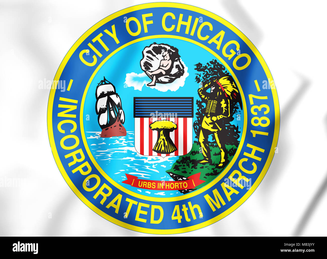 3D Seal of Chicago (Illinois), USA. 3D Illustration Stock Photo Alamy