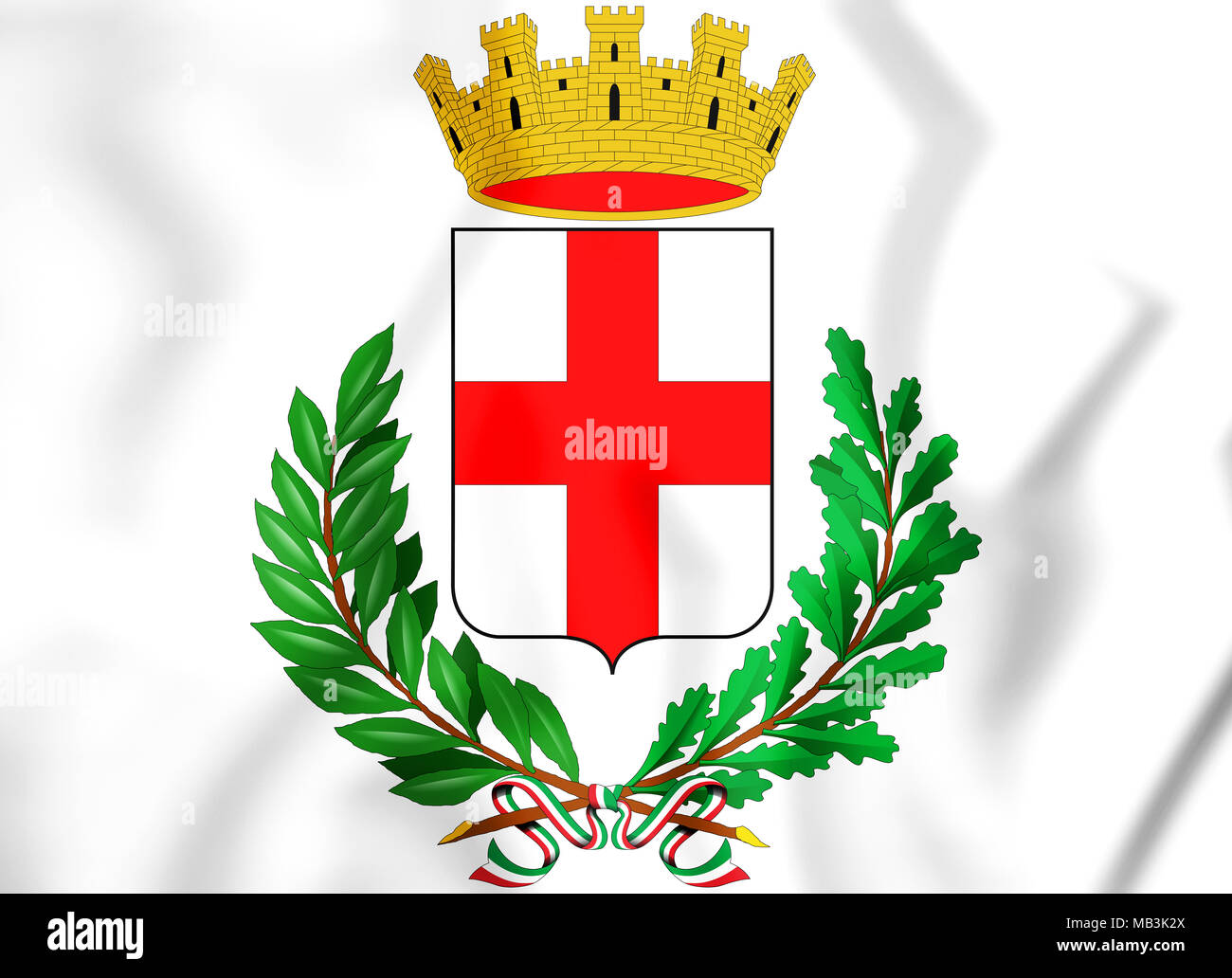 Milan Coat of Arms, Italy. 3D Illustration Stock Photo - Alamy