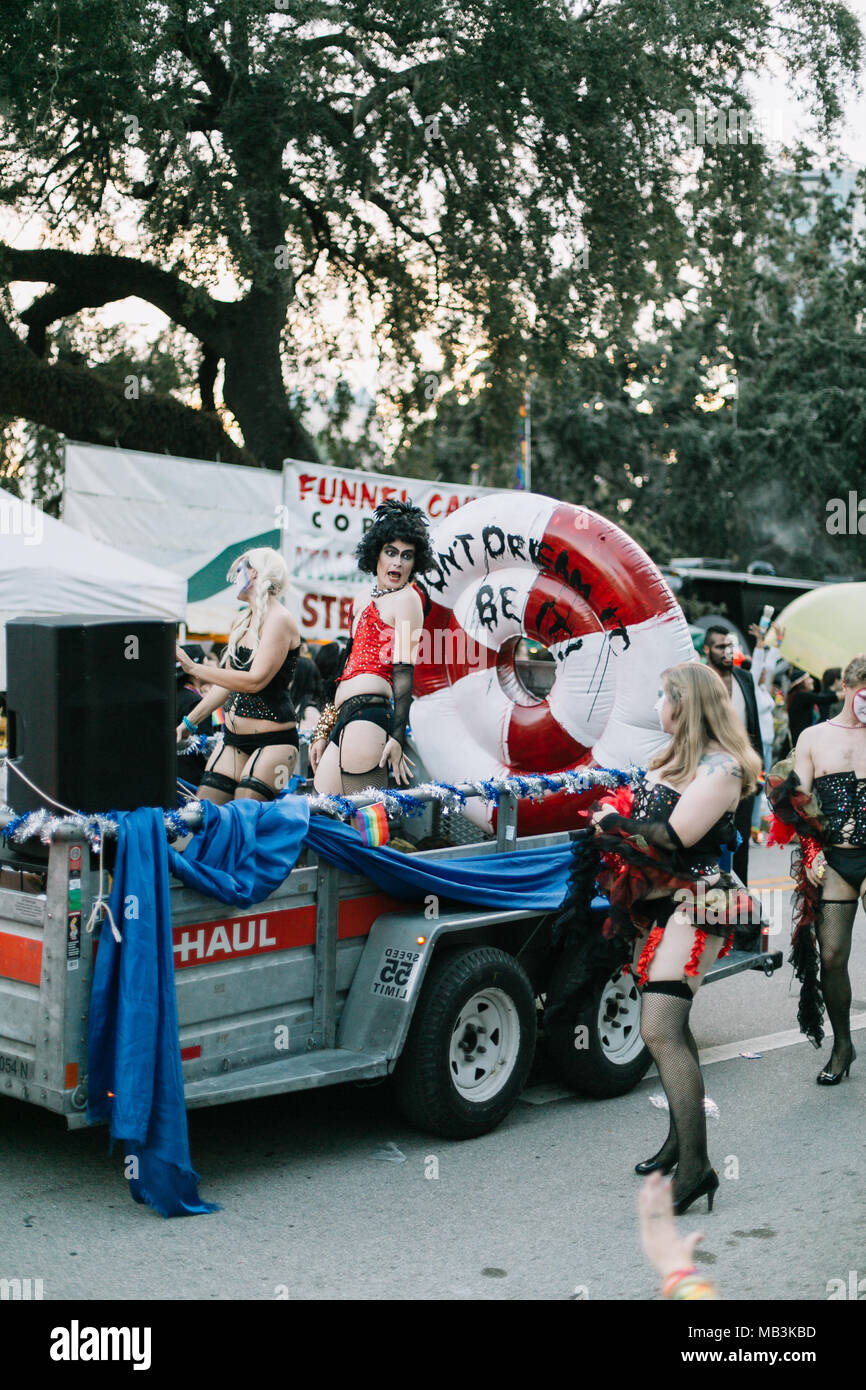 Rocky Horror Picture Show Float at the Orlando Pride Parade (2016). Stock Photo