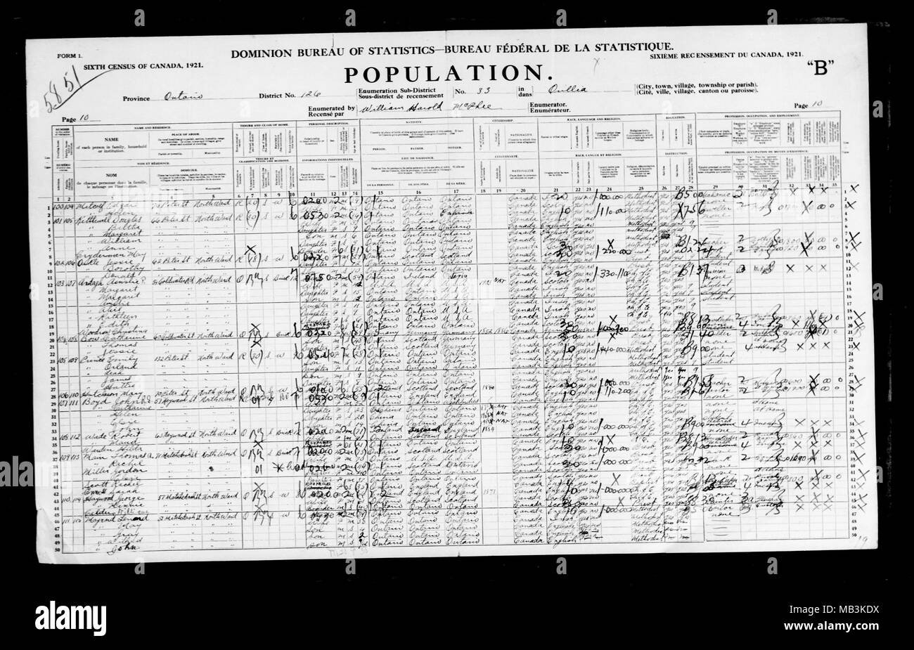 Census of canda population Stock Photo