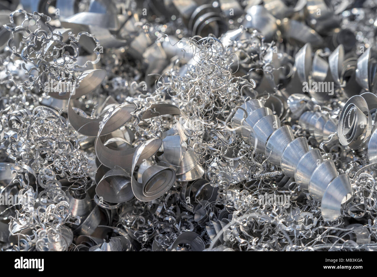 industrial aluminium shavings Stock Photo Alamy