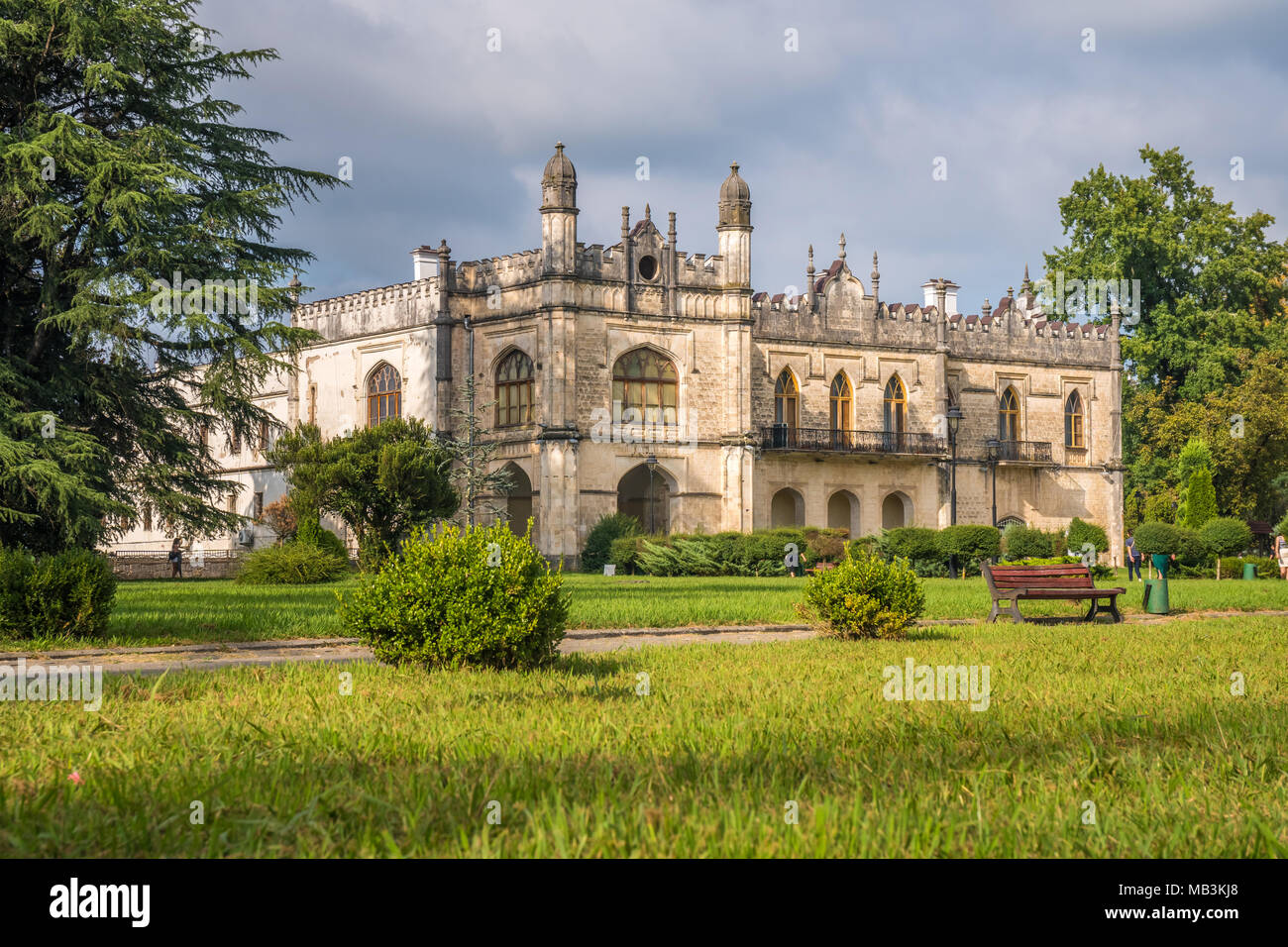 Dadiani Palace located inside a park in Zugdidi, Stock Photo