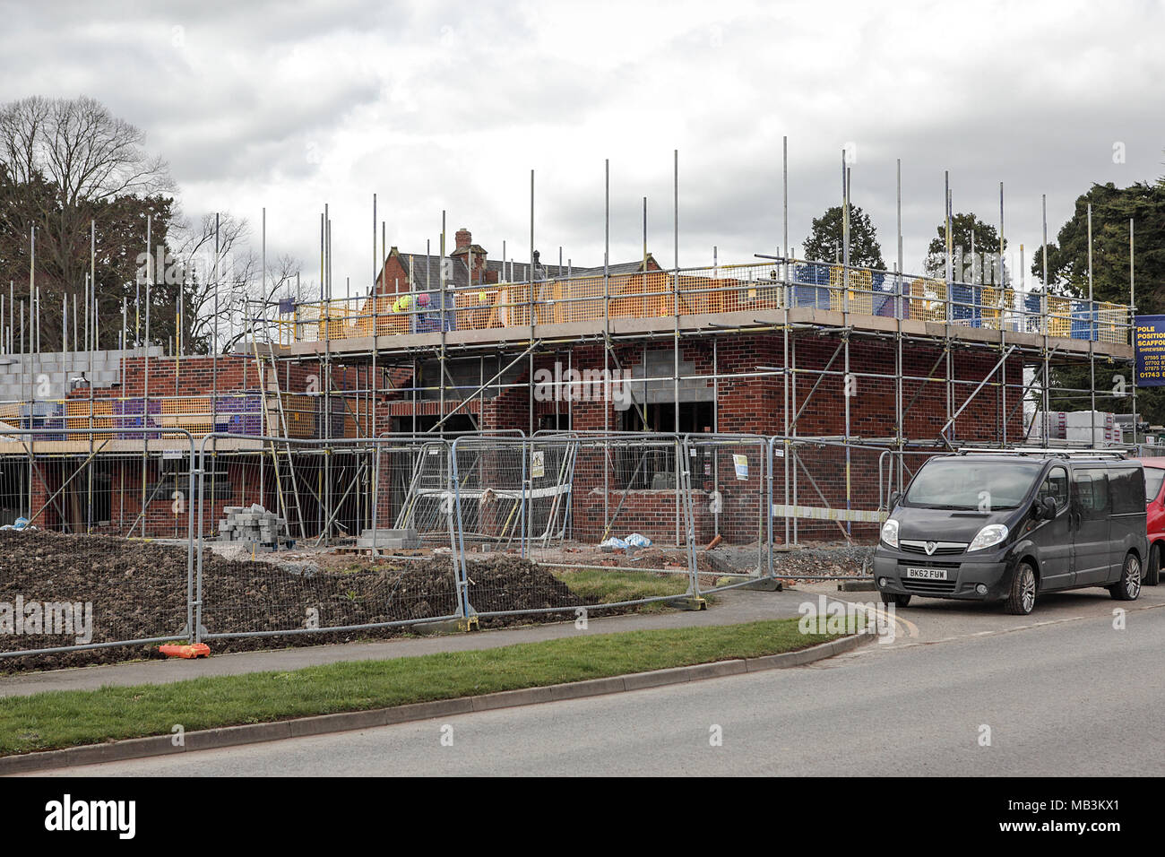 One of 20 images in this short set related to various retail, private and NHS properties in the Shrewsbury area. House building project in Shrewsbury. Stock Photo