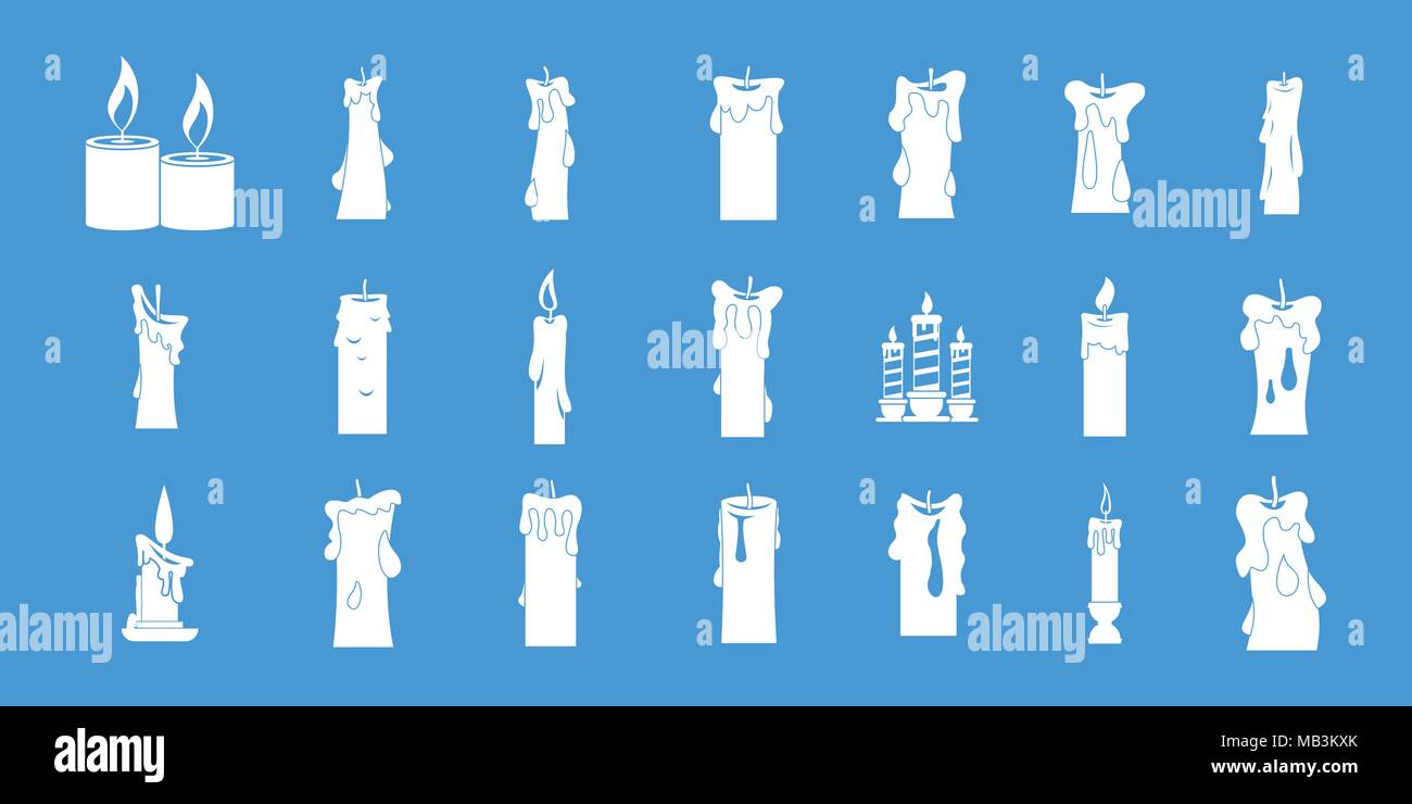 Candle icon blue set vector Stock Vector Image & Art - Alamy