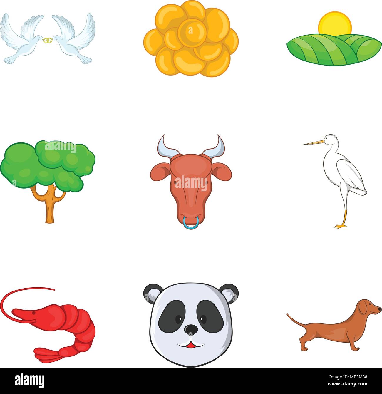 Fauna world icons set, cartoon style Stock Vector Image & Art - Alamy