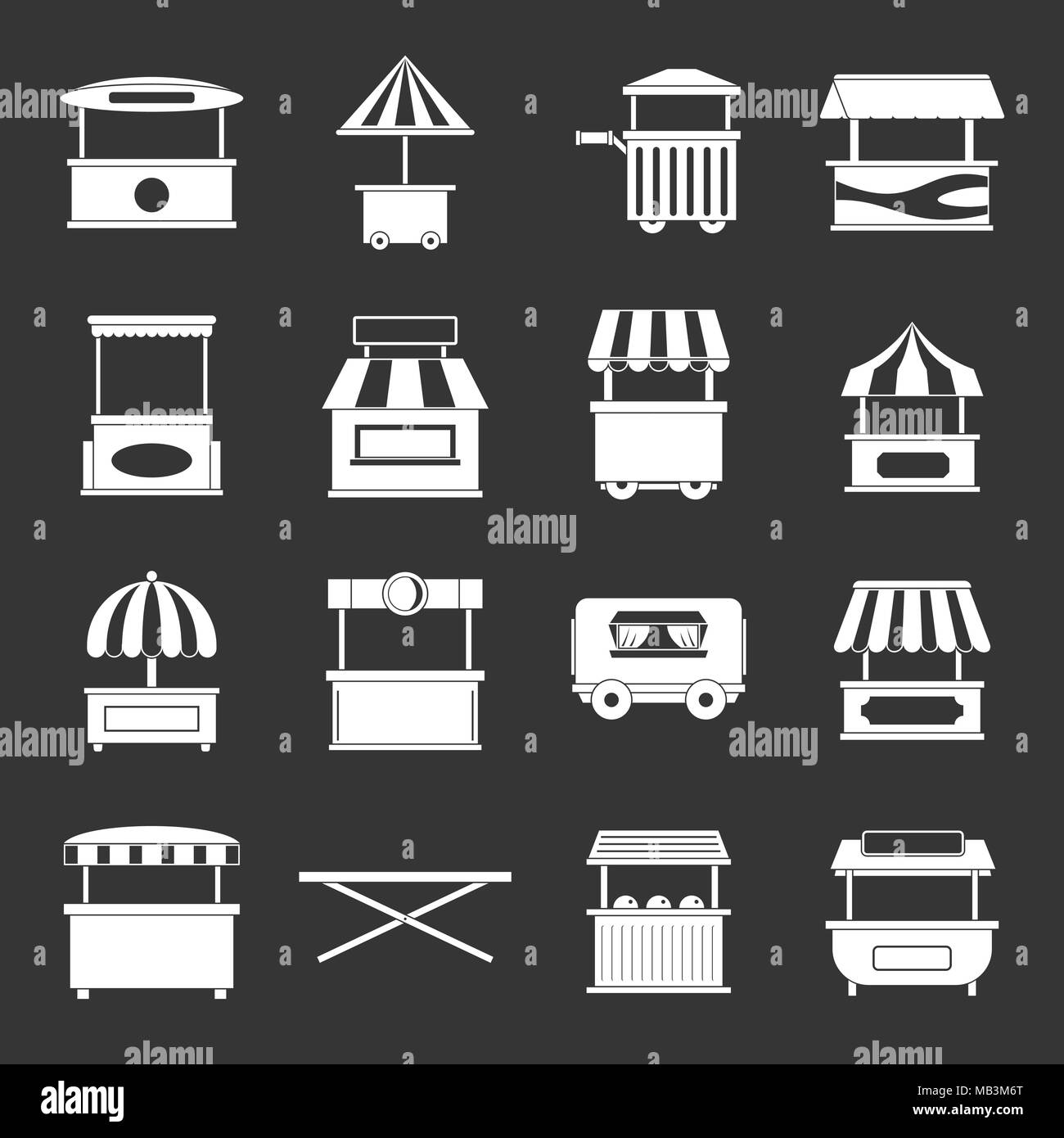 Street food truck icons set grey vector Stock Vector Image & Art - Alamy