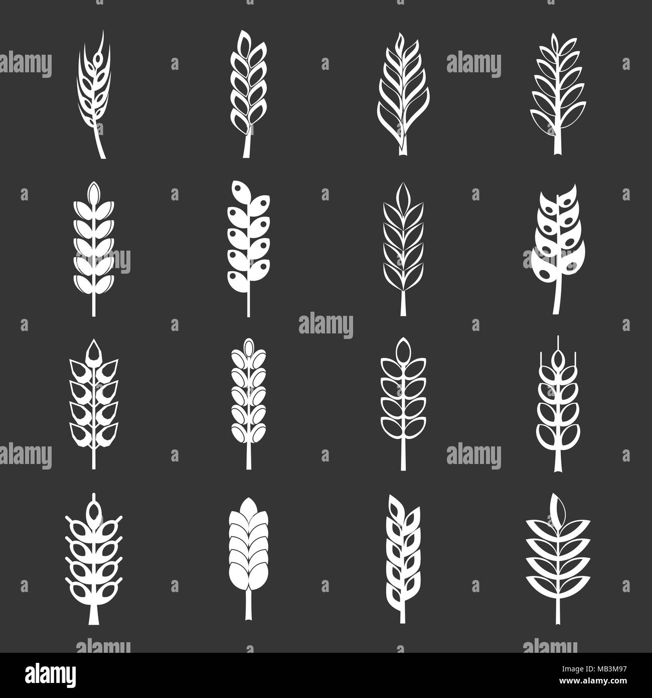 Ear corn icons set grey vector Stock Vector Image & Art - Alamy